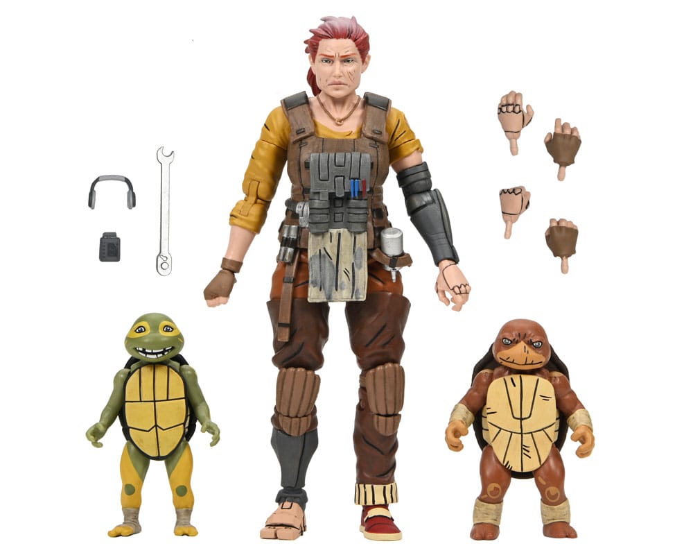 Teenage Mutant Ninja Turtles (The Last Ronin The Lost Years) Actiefiguur Grammy April met Baby Yi & Moja 18 cm