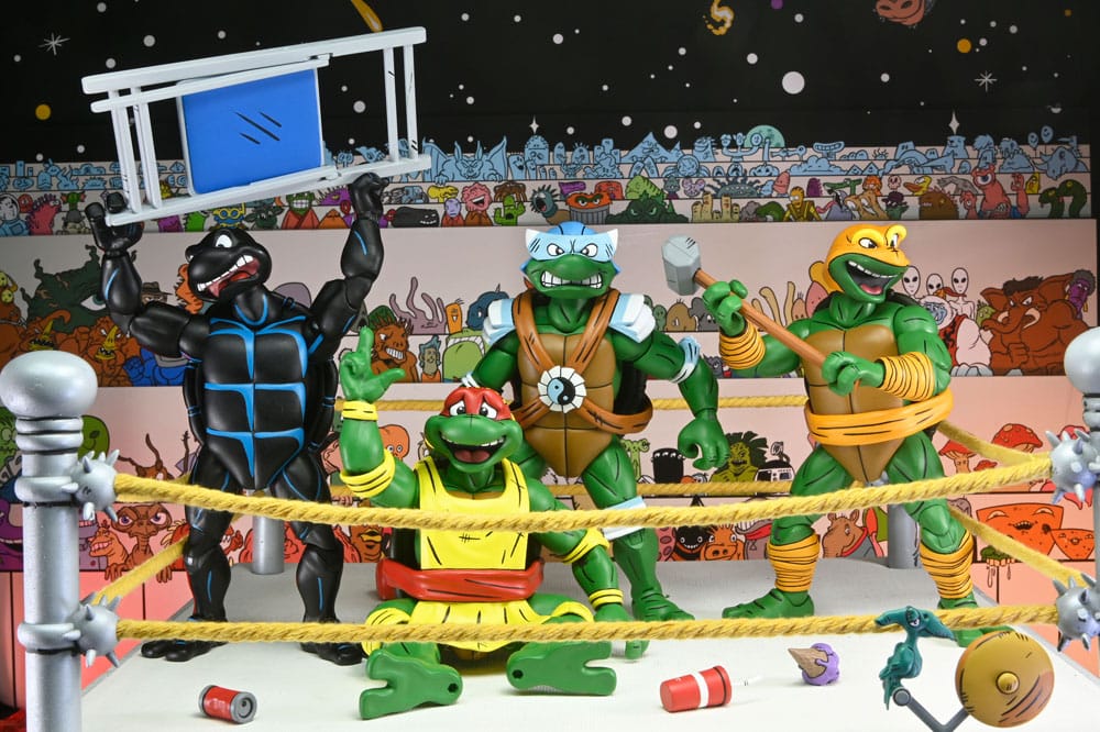 Teenage Mutant Ninja Turtles (Archie Comics) Actie Figures 4-Pack Stomp Wrestling Turtles 18 cm
