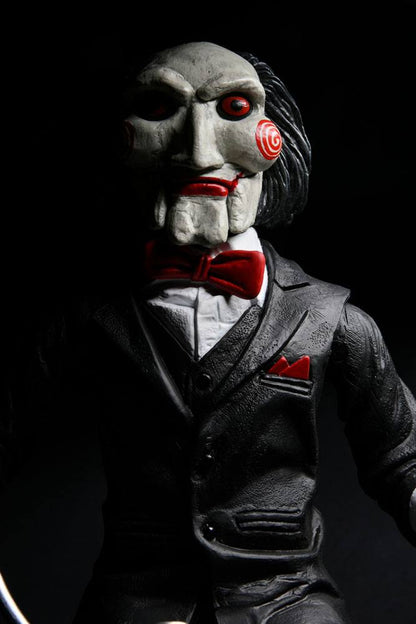 Zaagactiefiguur met geluid Billy met tricyle 30 cm