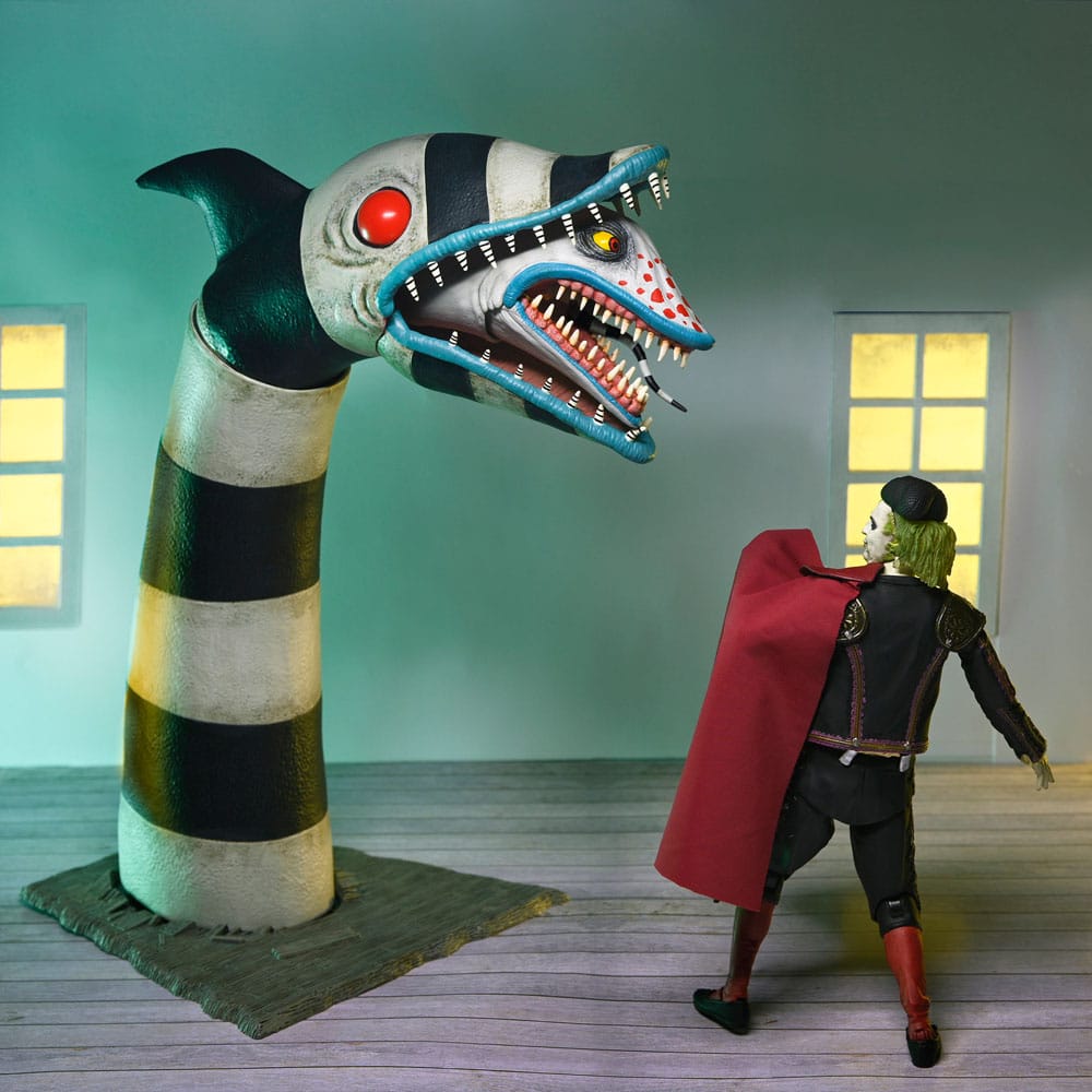 Beetlejuice Beetlejuice actiefiguren, 2 stuks, ultieme "Matador" Beetlejuice en zandworm 18 cm