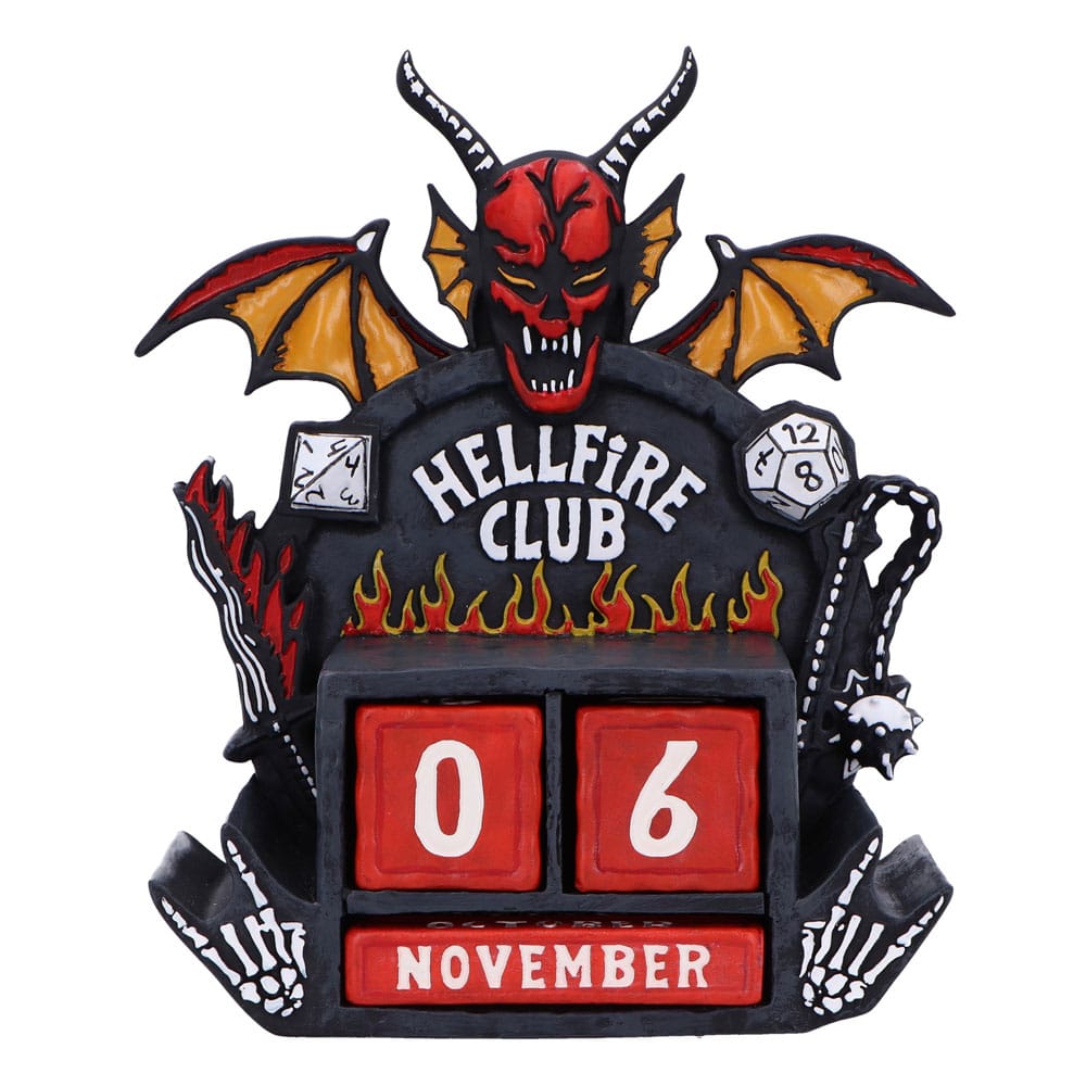 Stranger Things eeuwigdurende kalender Hellfire Club 15 cm