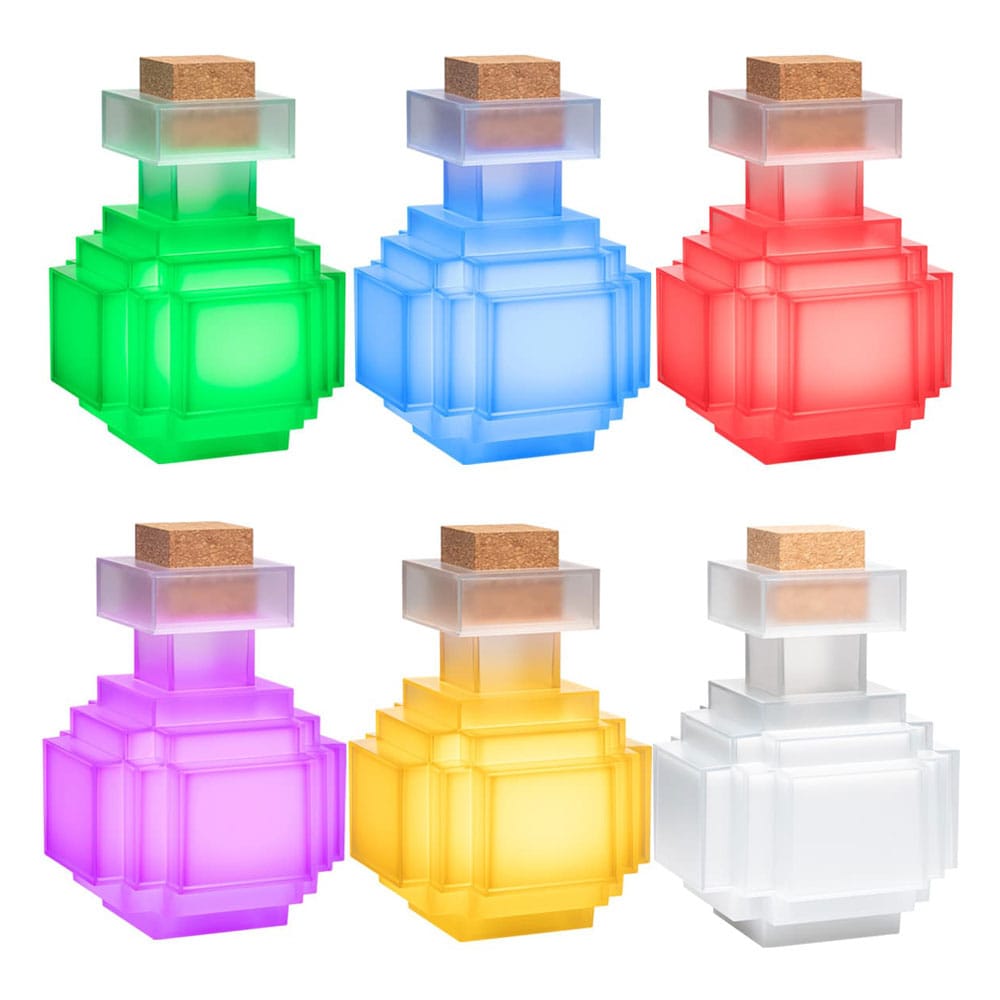 Minecraft replica verlichte drankje fles 16 cm
