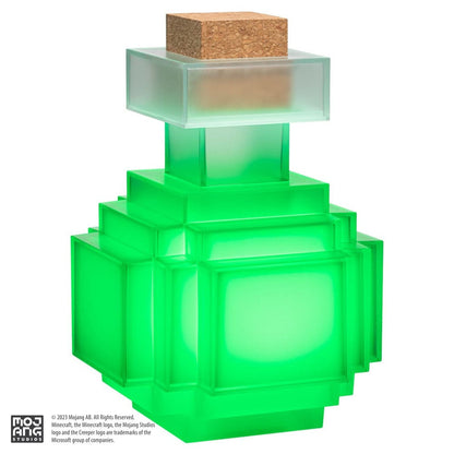 Minecraft replica verlichte drankje fles 16 cm