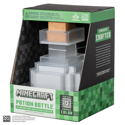 Minecraft replica verlichte drankje fles 16 cm