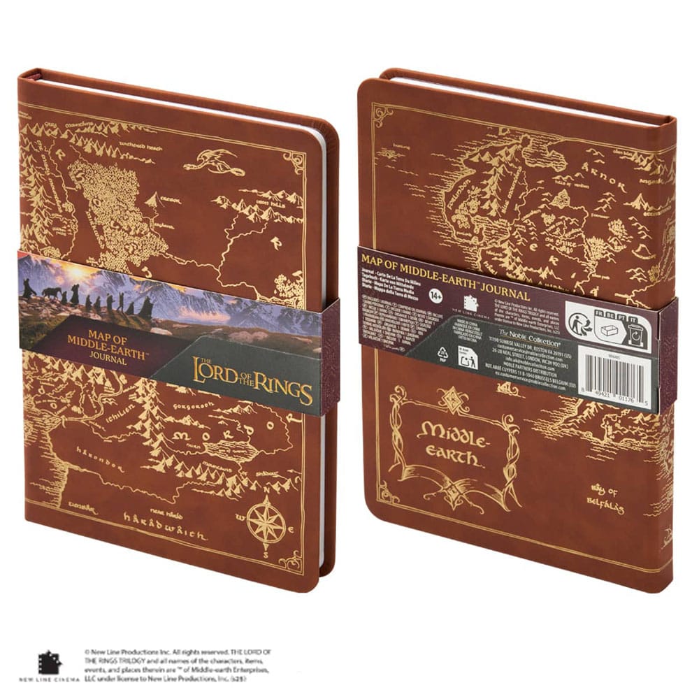 The Lord of the Rings Journal Kaart van Midden-Aarde 240 pagina's