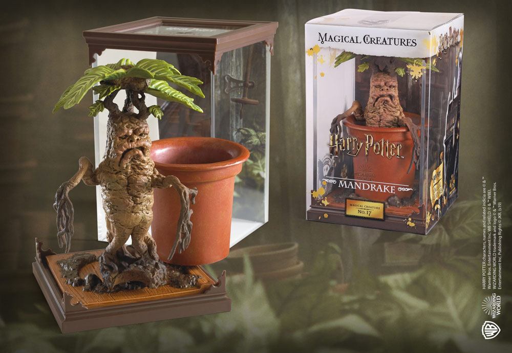 Harry Potter magische wezens standbeeld Mandrake 13 cm