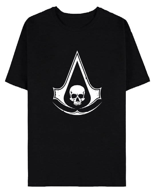 Assassin's Creed T-shirt zwarte vlag opnieuw gesynchroniseerde schedel