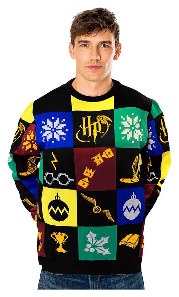 Harry Potter Kersttrui Deluxe Patchwork Gebreid