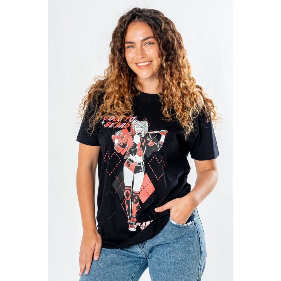 DC Comics T-shirt Harley Quinn moet slecht zijn