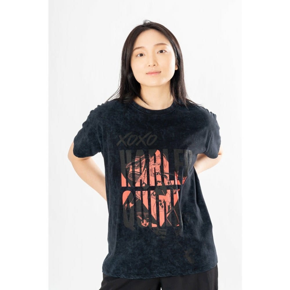 DC Comics T-shirt Harley Quinn Acid Wash Xoxo