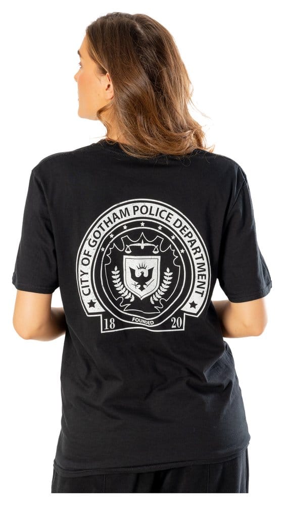 Batman T-shirt Arkham City GCPD voorkant achterkant