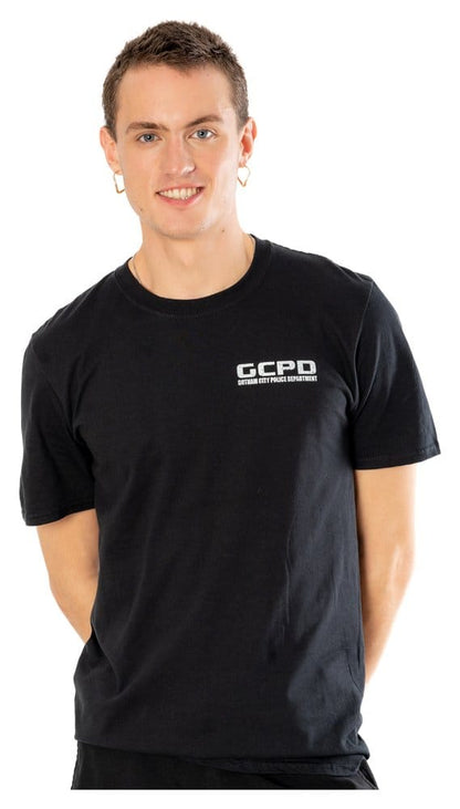 Batman T-shirt Arkham City GCPD voorkant achterkant