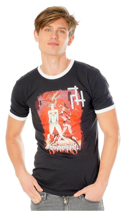 Gotham City Sirens T-shirt kruiswoordraadsel zwarte bel