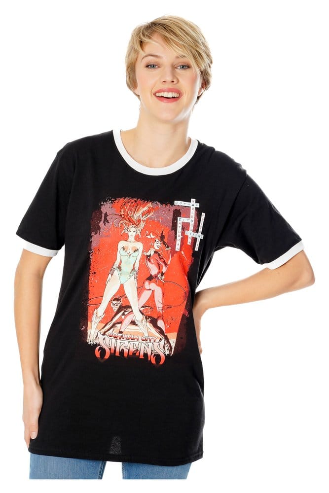Gotham City Sirens T-shirt kruiswoordraadsel zwarte bel