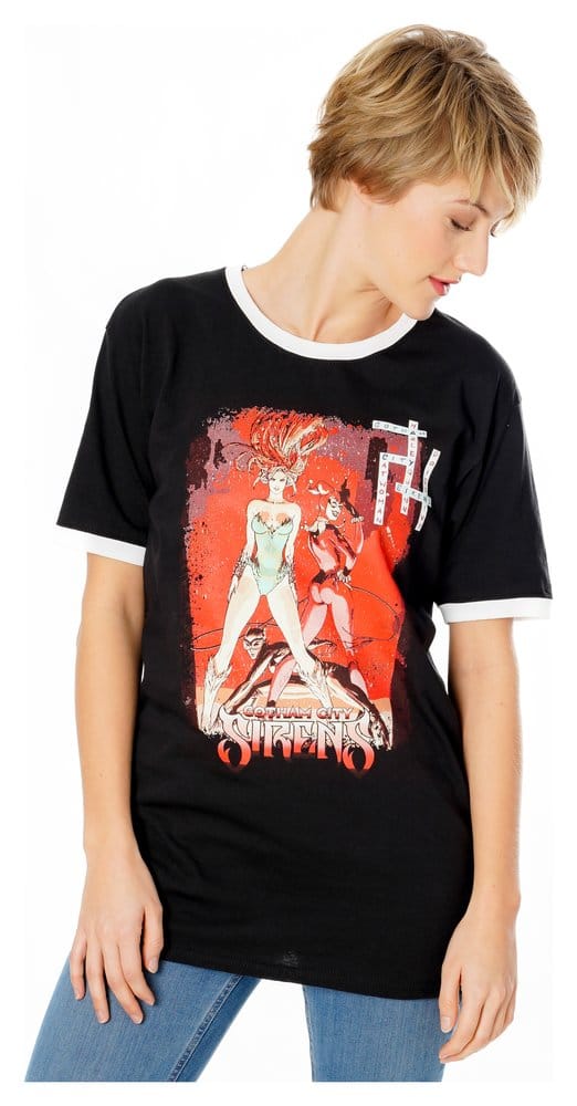 Gotham City Sirens T-shirt kruiswoordraadsel zwarte bel