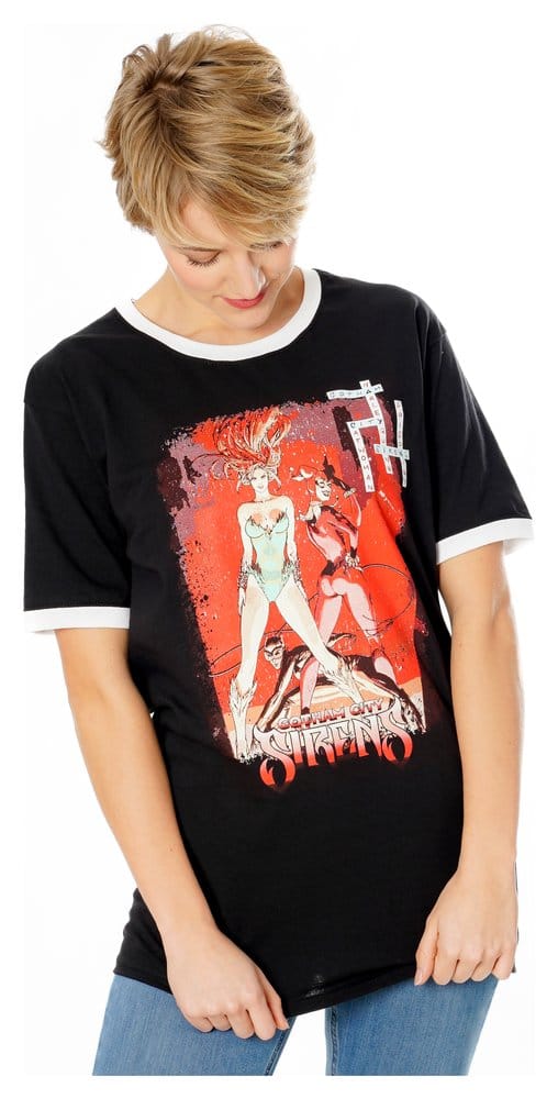 Gotham City Sirens T-shirt kruiswoordraadsel zwarte bel