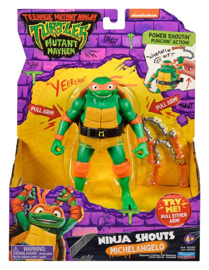 TMNT: Mutant Mayhem - Michelangelo Ninja Shouts 6 inch Actiefiguur