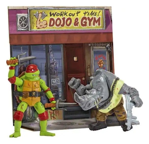 Teenage Mutant Ninja Turtles: Mutant Mayhem Battle Pack Actiefiguren Raphael vs. Rocksteady 11 cm
