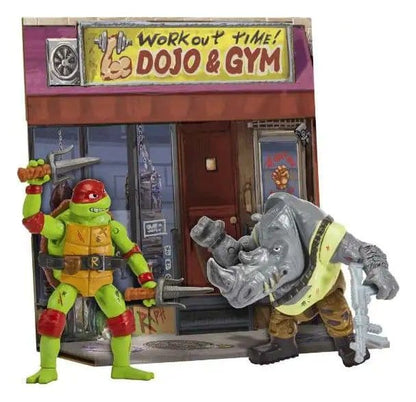 Teenage Mutant Ninja Turtles: Mutant Mayhem Battle Pack Actiefiguren Raphael vs. Rocksteady 11 cm