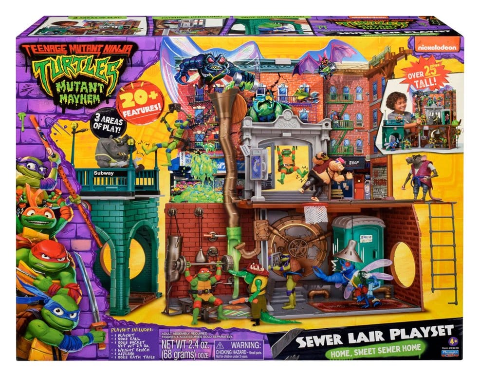 Teenage Mutant Ninja Turtles: Mutant Mayhem speelset Sewer Lair nieuwe versie