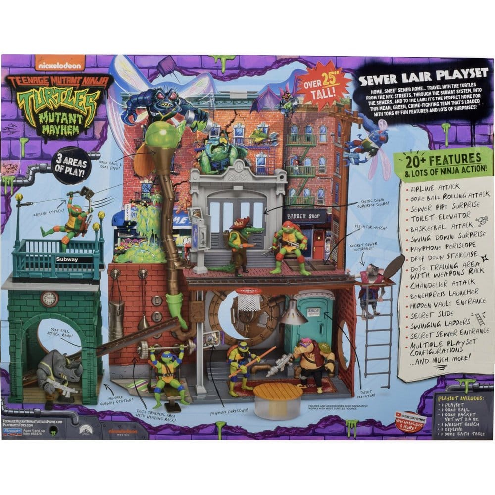 Teenage Mutant Ninja Turtles: Mutant Mayhem speelset Sewer Lair nieuwe versie