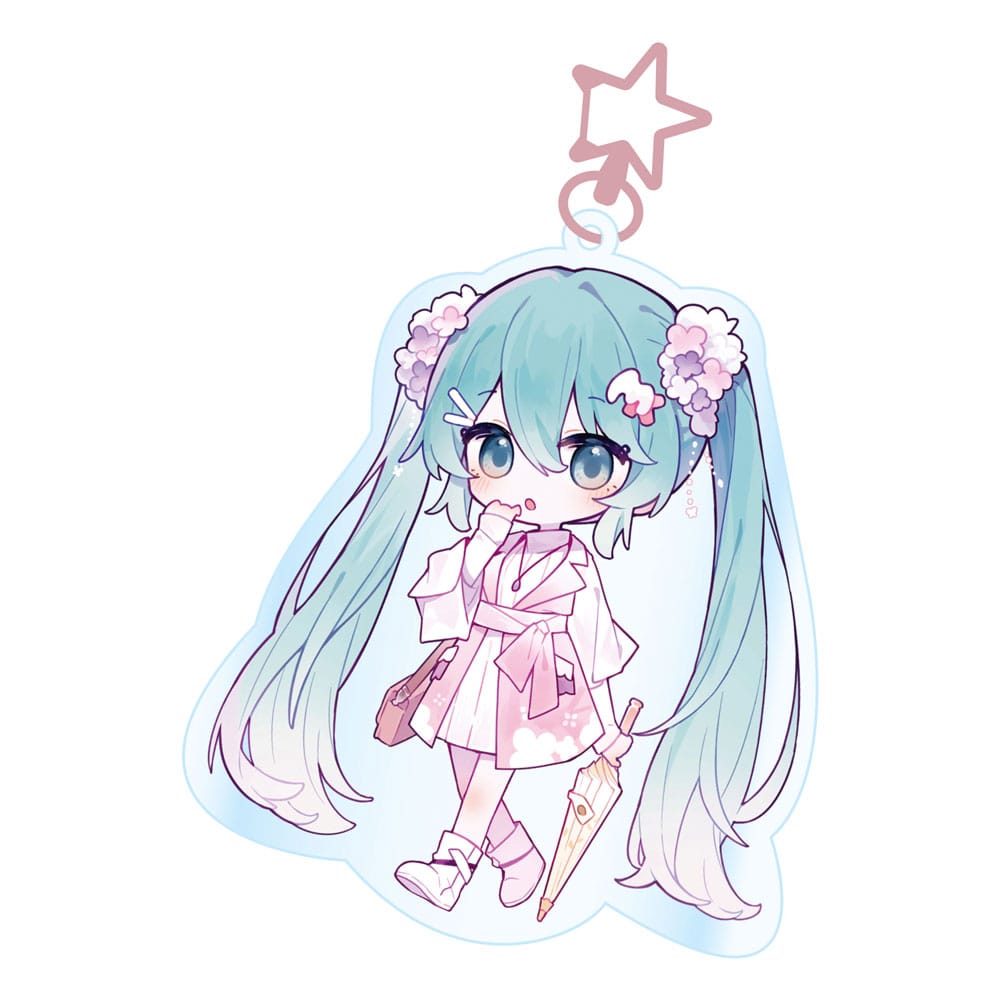 Hatsune Miku Acryl Keychain Kawaii Zomertijd