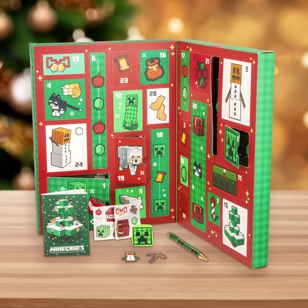 Minecraft adventskalender briefpapier 24 dagen