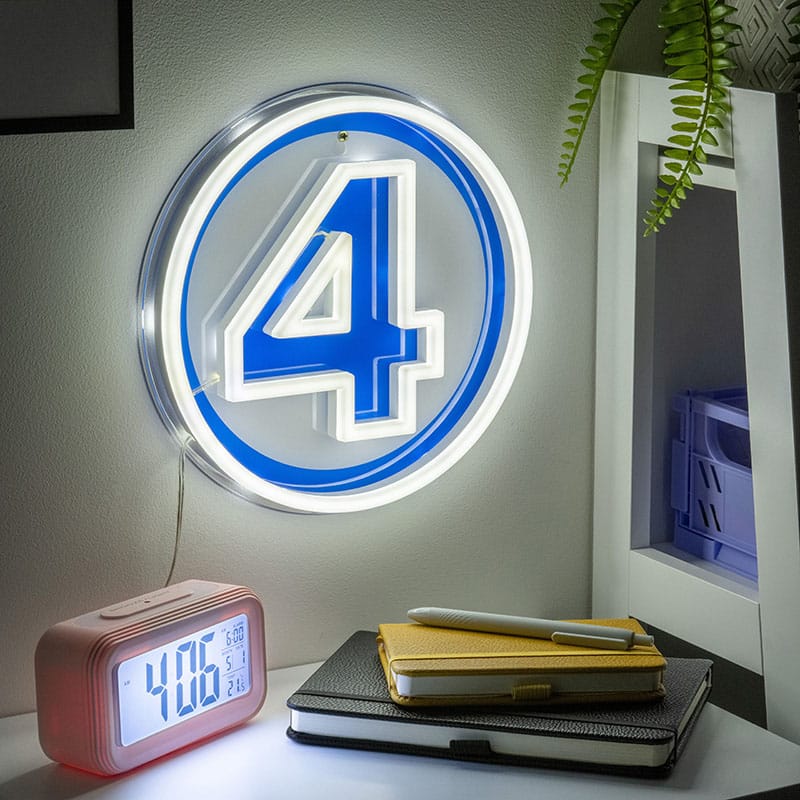 Fantastic Four Led Wall Lamp Light Logo Neon