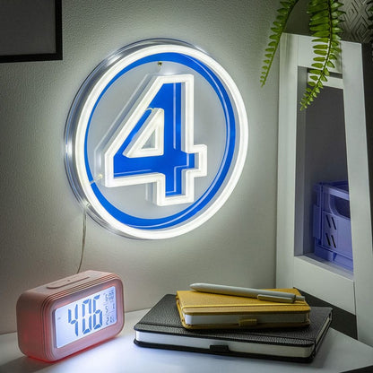 Fantastic Four Led Wall Lamp Light Logo Neon