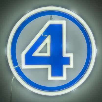 Fantastic Four Led Wall Lamp Light Logo Neon