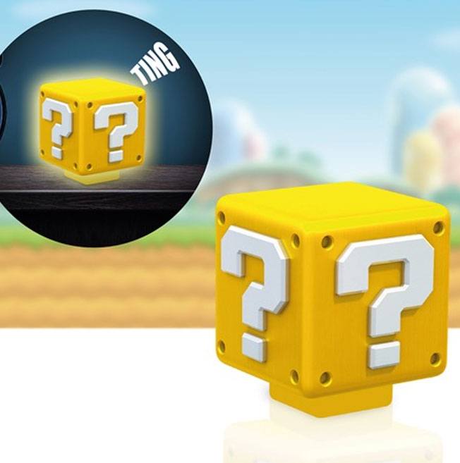 Super Mario Nightlight met geluidsvraagblok 8 cm