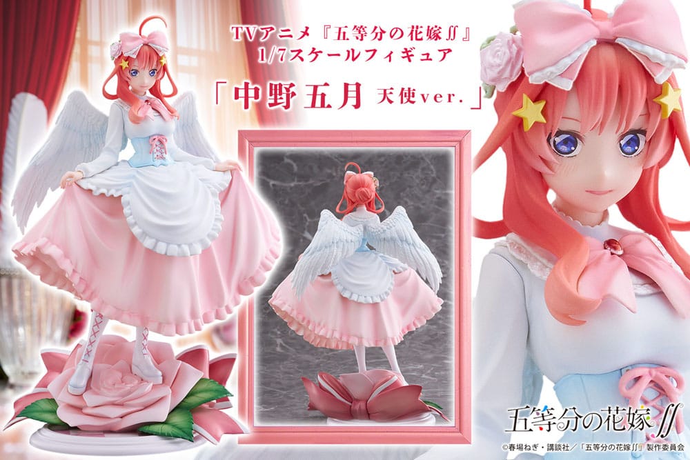 Het typische Quintuplets PVC -standbeeld 1/7 Nakano Itsuki Angel ver. 26 cm