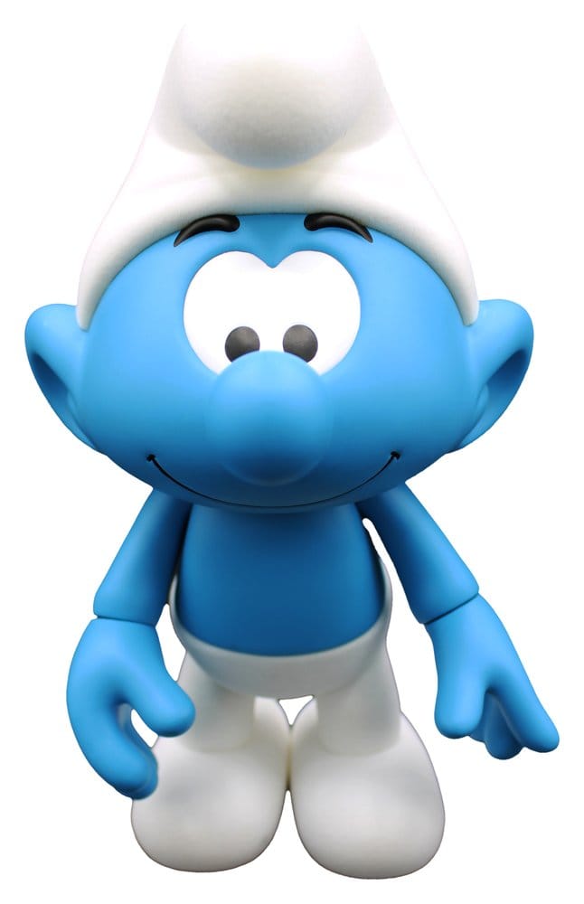 De Smurfen Vinylfiguur Smurf Wit en Blauw - Gevlokt 19 cm