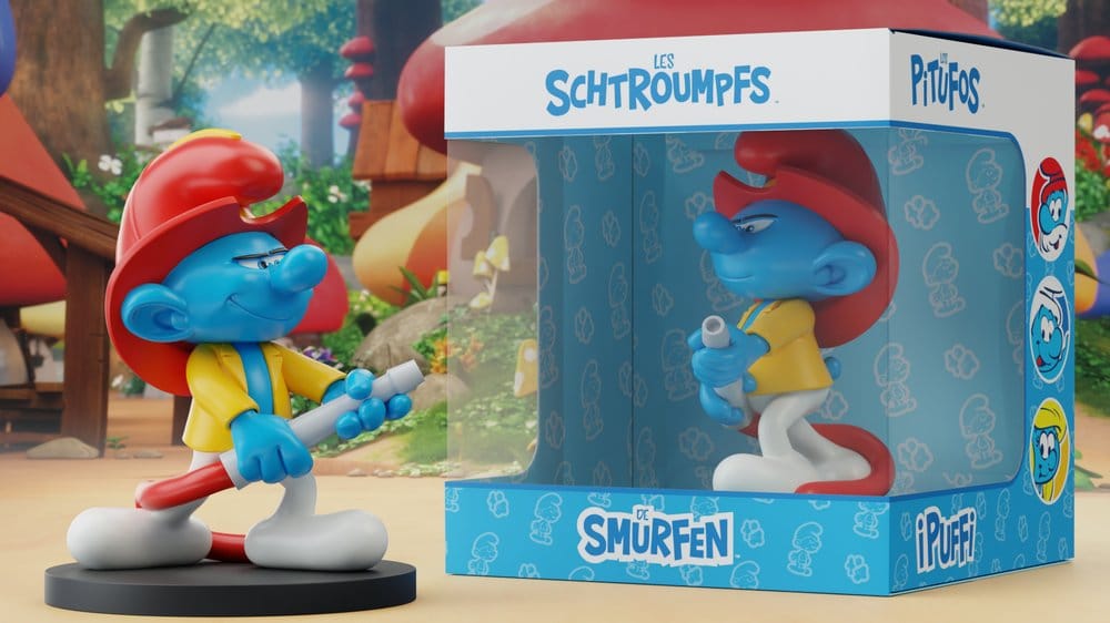 Het Smurfenbeeld Brandweerman Smurf 12 cm