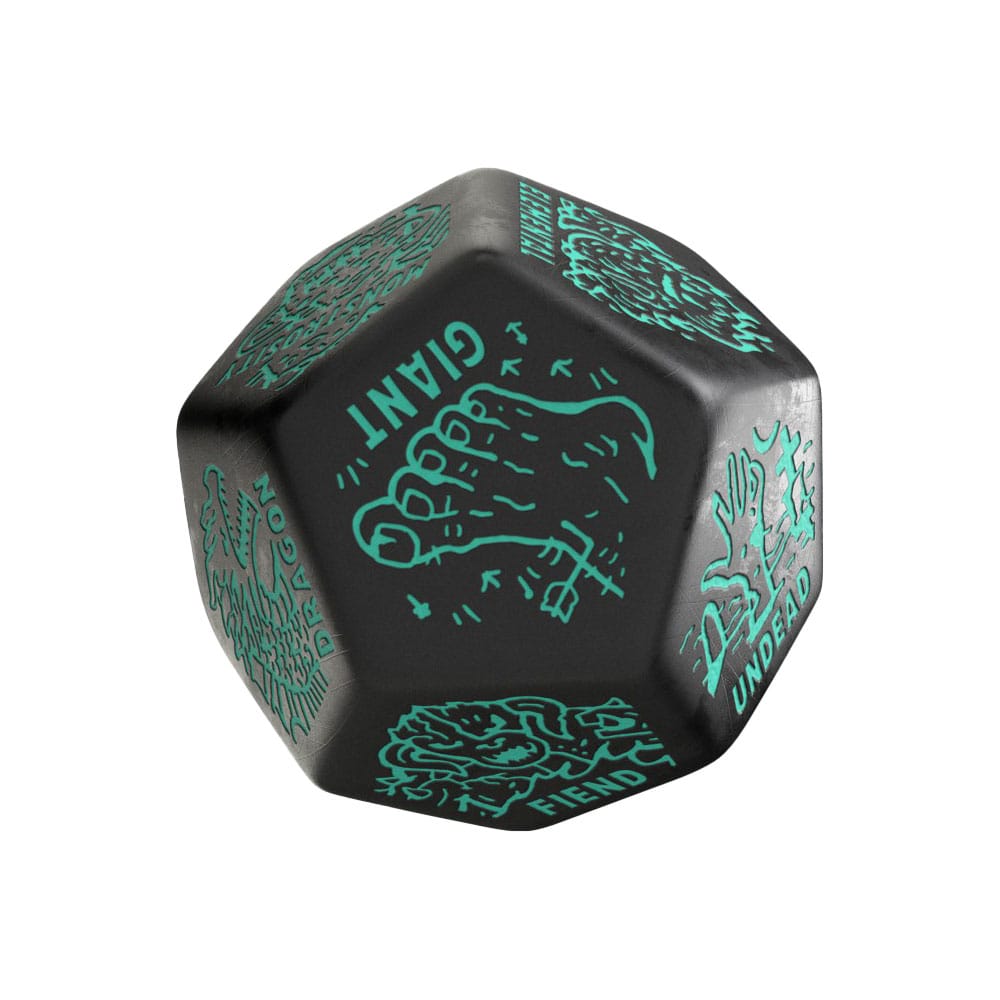 Viridian Jumbo Dice Monster Generator Die D12 Zwart