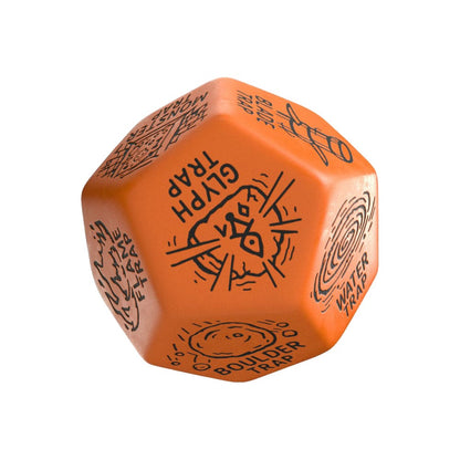 Viridian Jumbo Dice Trap Generator Die D12 Oranje