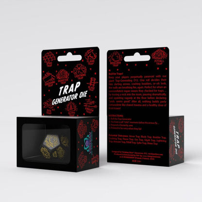 Viridian Jumbo Dice Trap Generator Die D12 Zwart