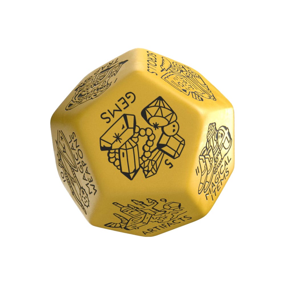 Viridian Jumbo Dice Treasure Generator Die D12 Geel