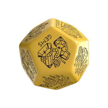 Viridian Jumbo Dice Treasure Generator Die D12 Geel