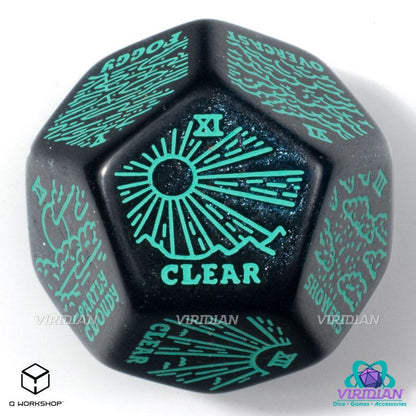 Viridian Jumbo Dice Weergenerator Die D12 Turkoois