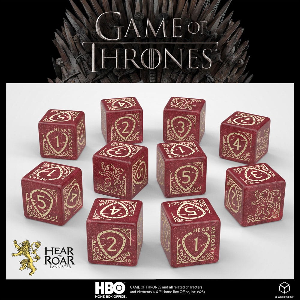 Game of Thrones Dobbelstenenset Lannister 10xD6 (10)