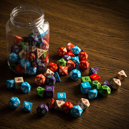 Ronde pot van klassieke RPG -dobbelstenen (80)