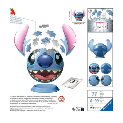 Lilo & Stitch 3D Puzzle Ball met orensteek (77 stuks)