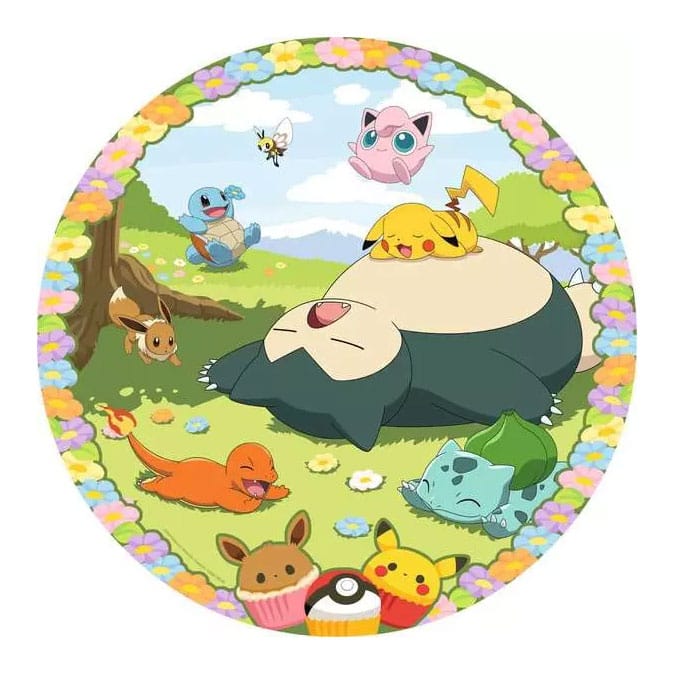 Pokémon Round Jigsaw Puzzle bloemrijke Pokémon (500 stuks)