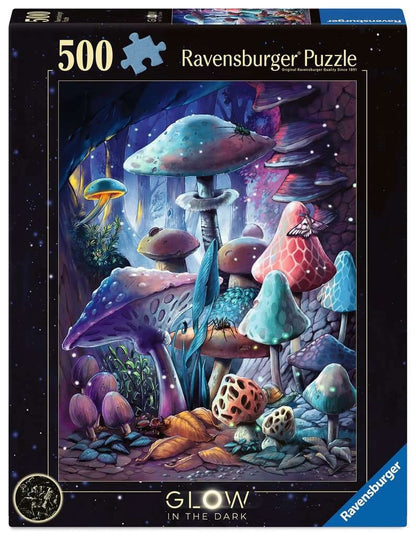 Ravensburger Glow-in-the-Dark Jigsaw Puzzle Moonlight Mushrooms (500 stuks)