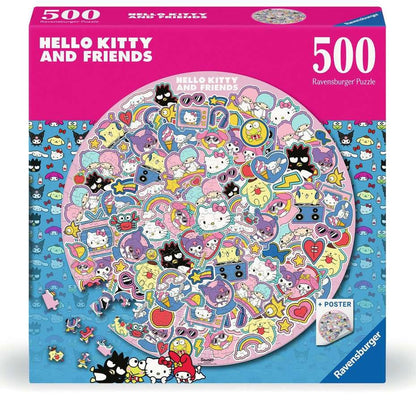 HELLY KITTY EN VRIENDEN ROUNT JIGSAW Puzzle (500 stuks)