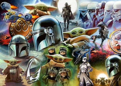 De Mandalorian en Grogu puzzel (1000 stukjes)