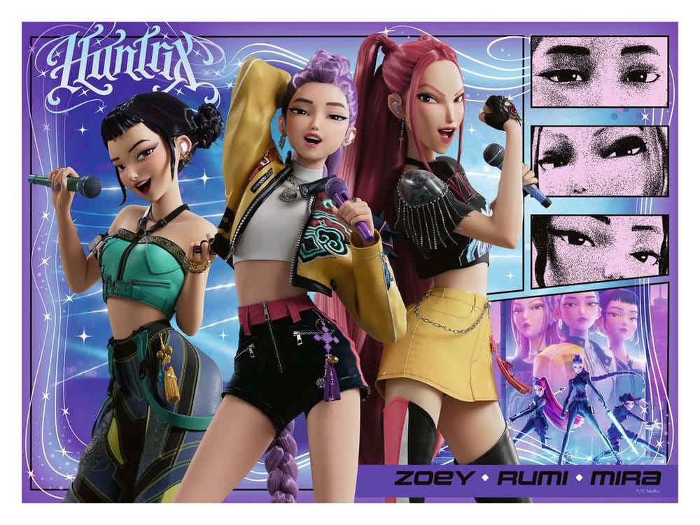 KPop Demon Hunters Kinderpuzzel Blije fans, blije Honmoon! (100 stuks XXL)