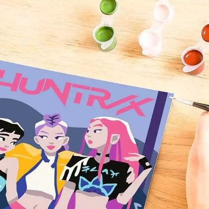 KPop Demon Hunters CreArt Paint by Numbers Schilderijset Huntrix