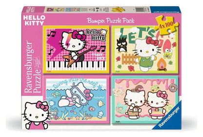 Hello Kitty puzzel 4-pack Laten we gaan, Hello Kitty! (4x100 stuks)